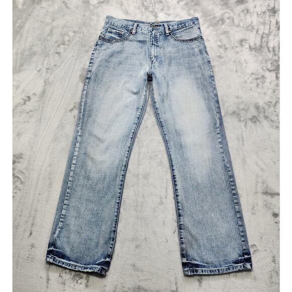 Vintage 90s Route 66 Jeans Mens 32X32 Blue Light Wash Mid Rise Bootcut Cotton - Picture 1 of 16